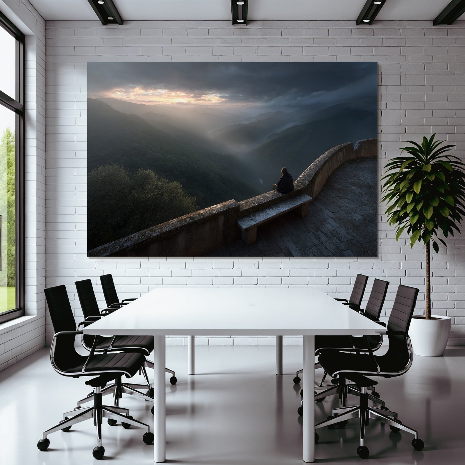 Ruhige Landschaft Sonnenaufgang Blick