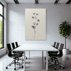 Botanische Illustration Mit Blatt Und Blumenzeichnung