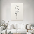 Botanische Illustration Mit Blatt Und Blumenzeichnung