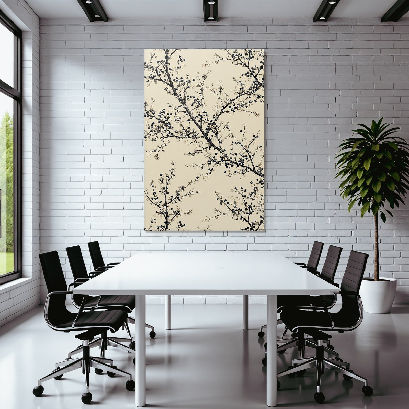 Botanisches Design Mit Dunklen Beeren Auf Hellem Hintergrund