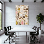 Bunte Meeres Elements Schalen Korallen Seegras Hintergrund
