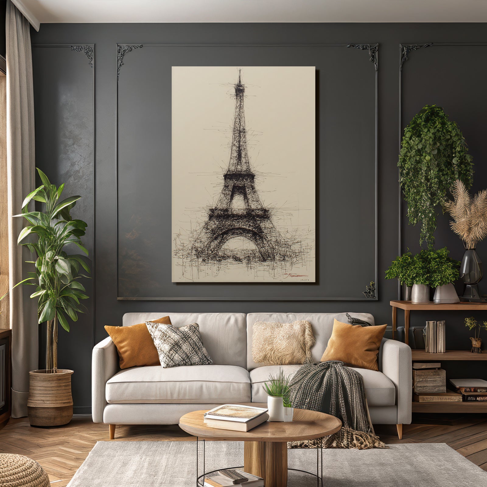 Eiffelturm Abstrakt Kunstvolle Darstellung