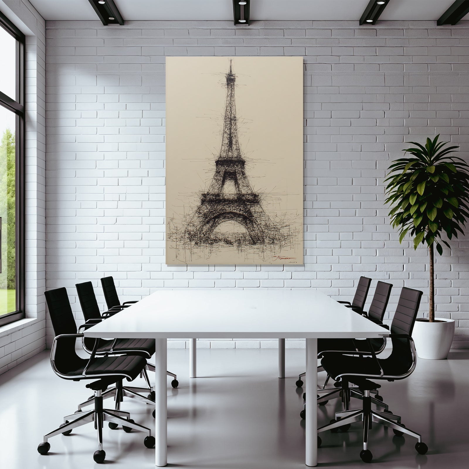 Eiffelturm Abstrakt Kunstvolle Darstellung