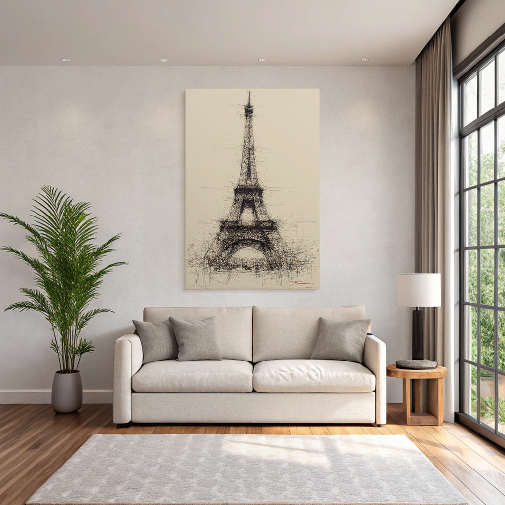 Eiffelturm Abstrakt Kunstvolle Darstellung