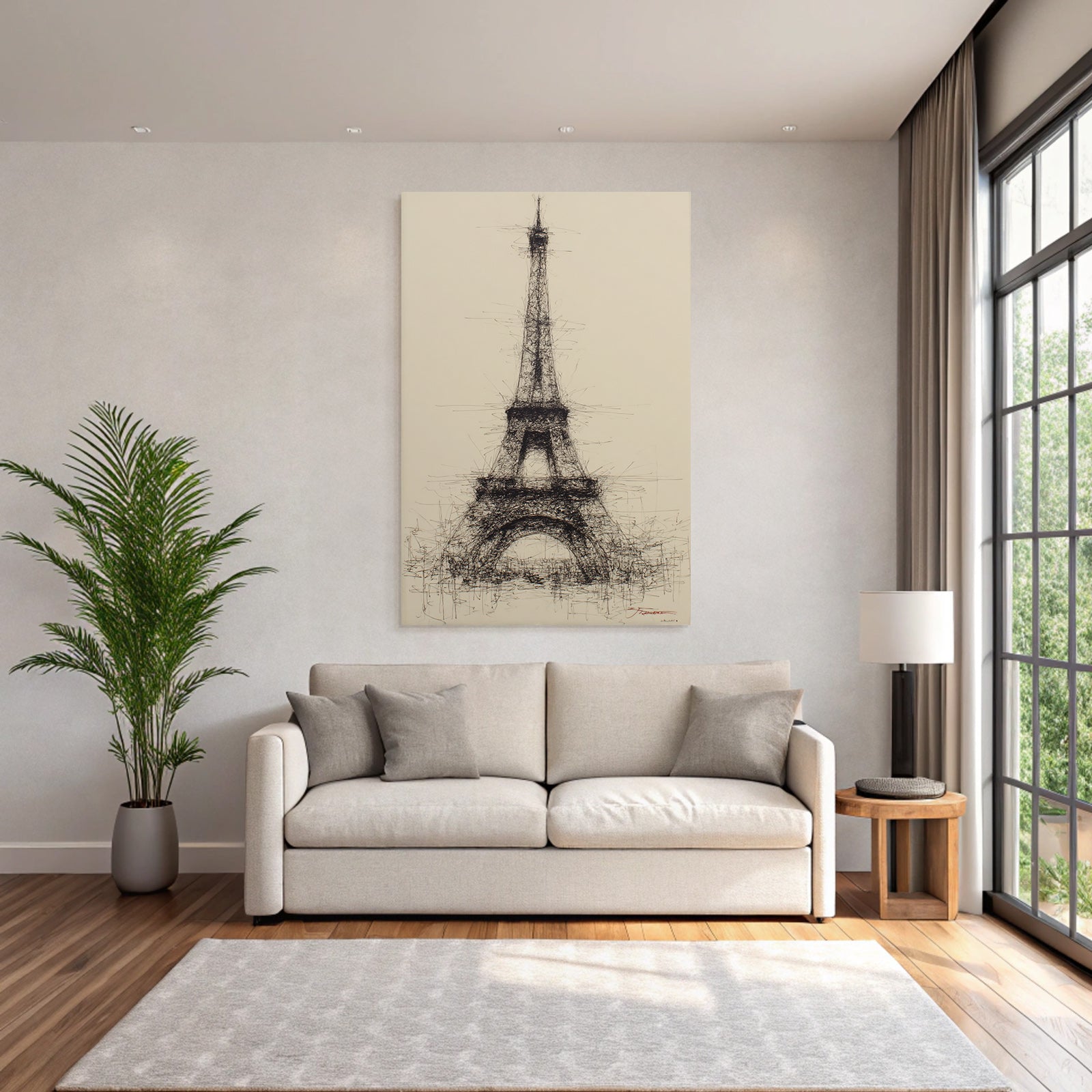 Eiffelturm Abstrakt Kunstvolle Darstellung