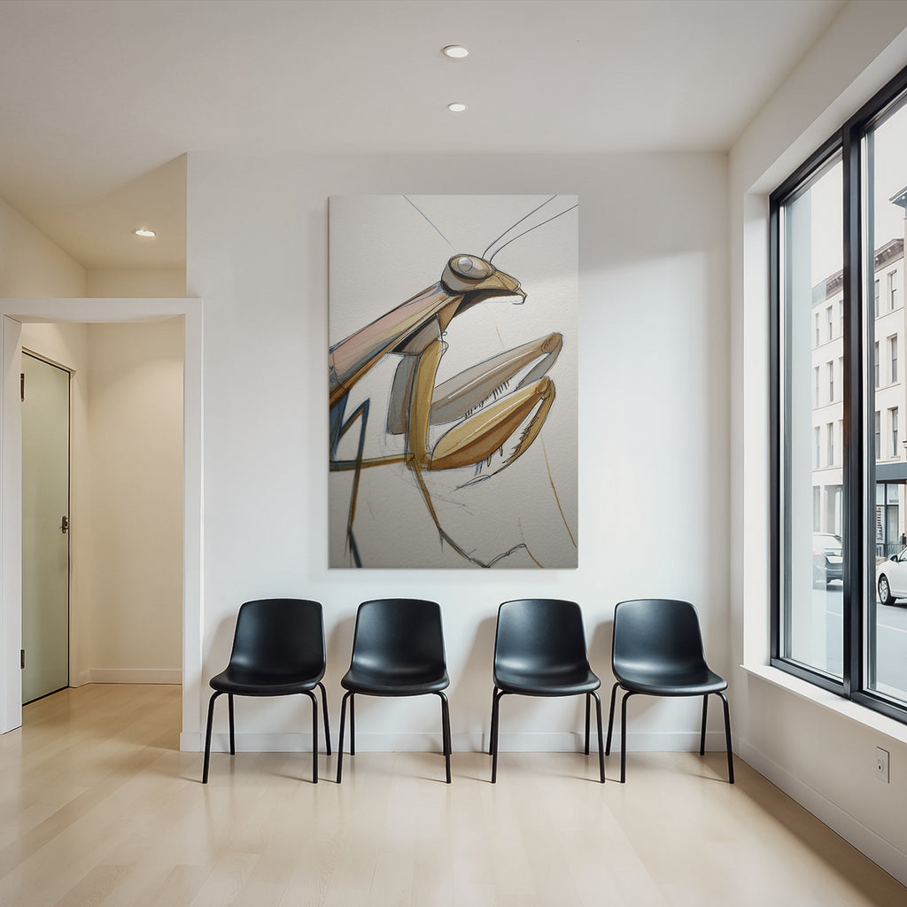 Gebet Mantis Kunstwerk Stilisiertes Design