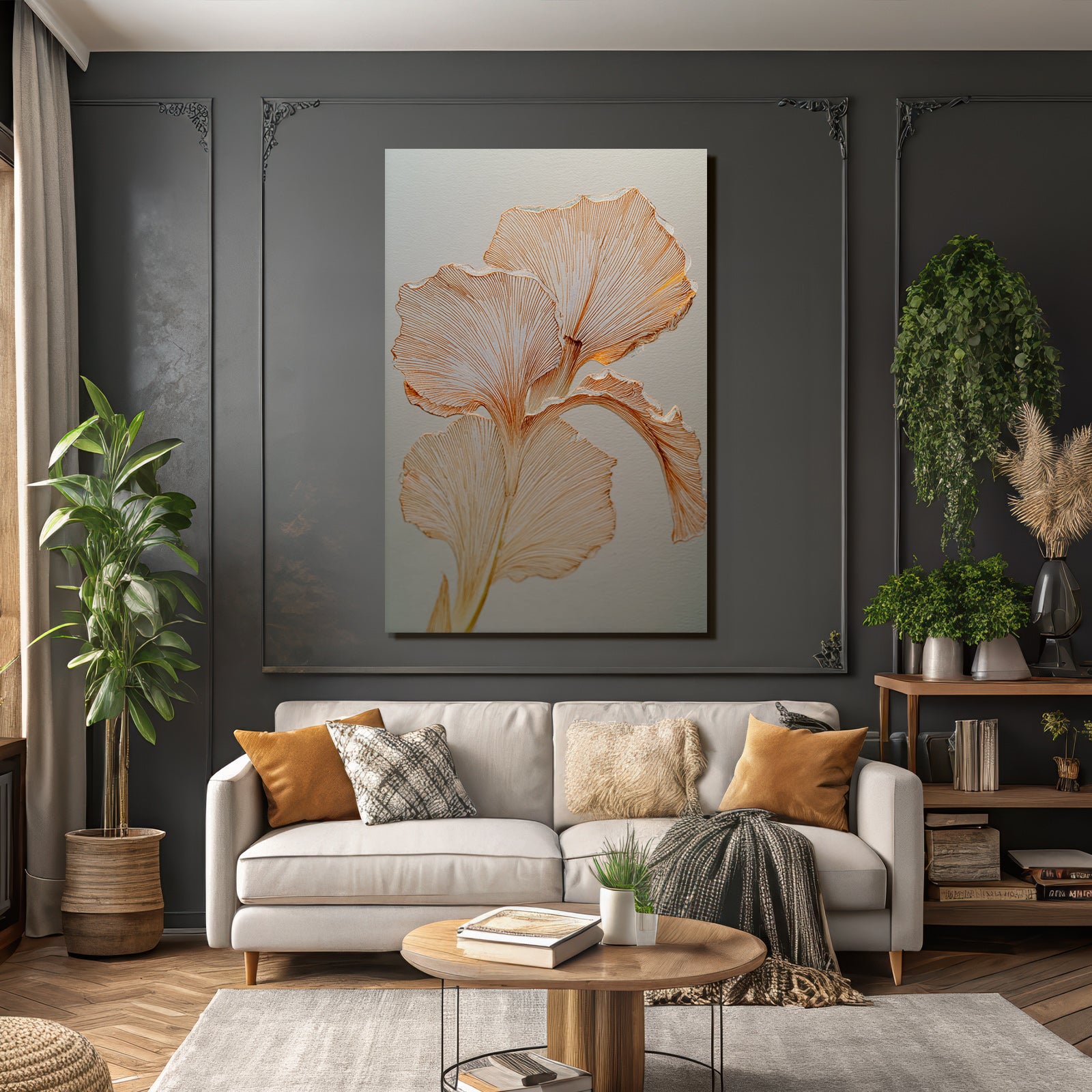 Ginkgo Blatt Kunstwerk Handgezeichnet