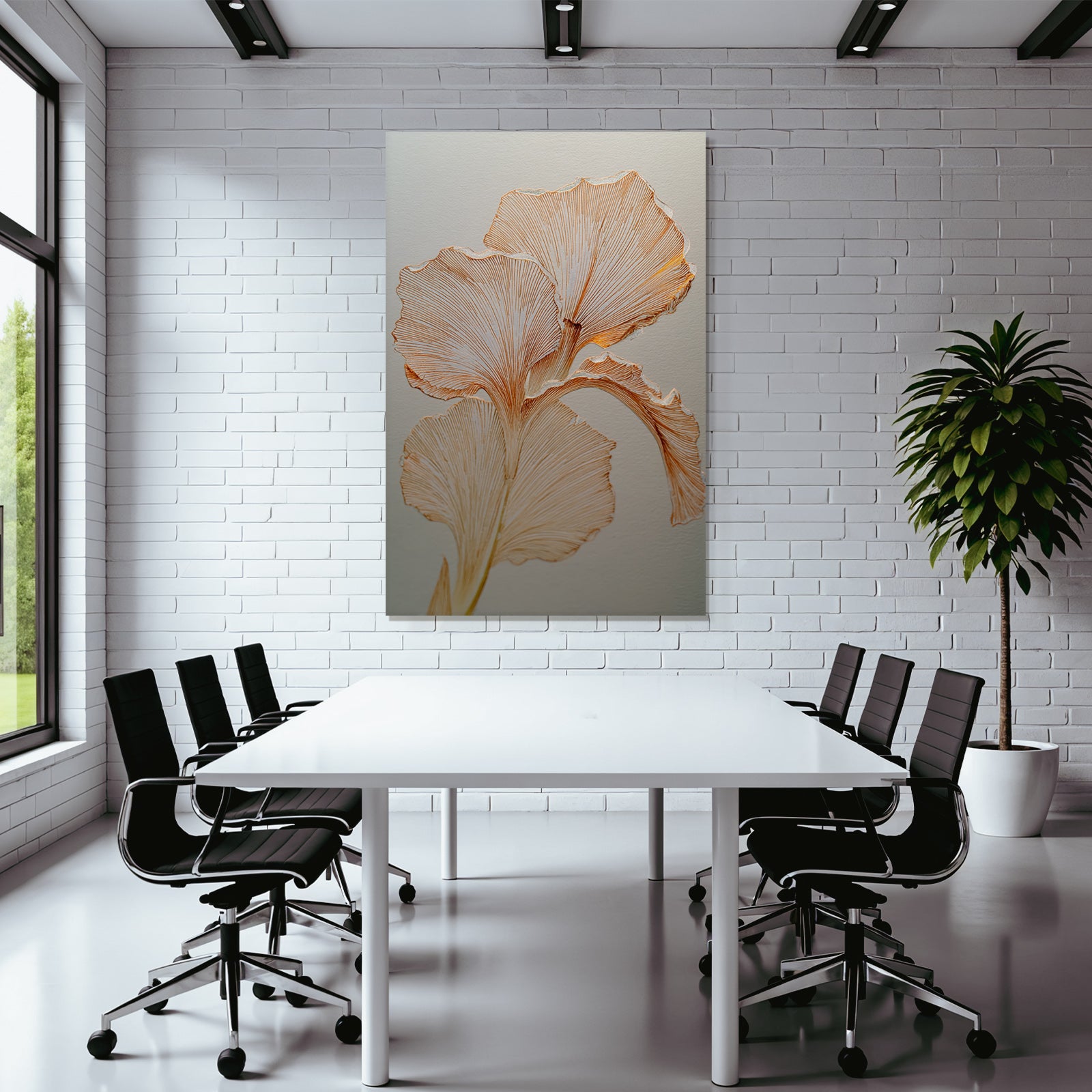 Ginkgo Blatt Kunstwerk Handgezeichnet