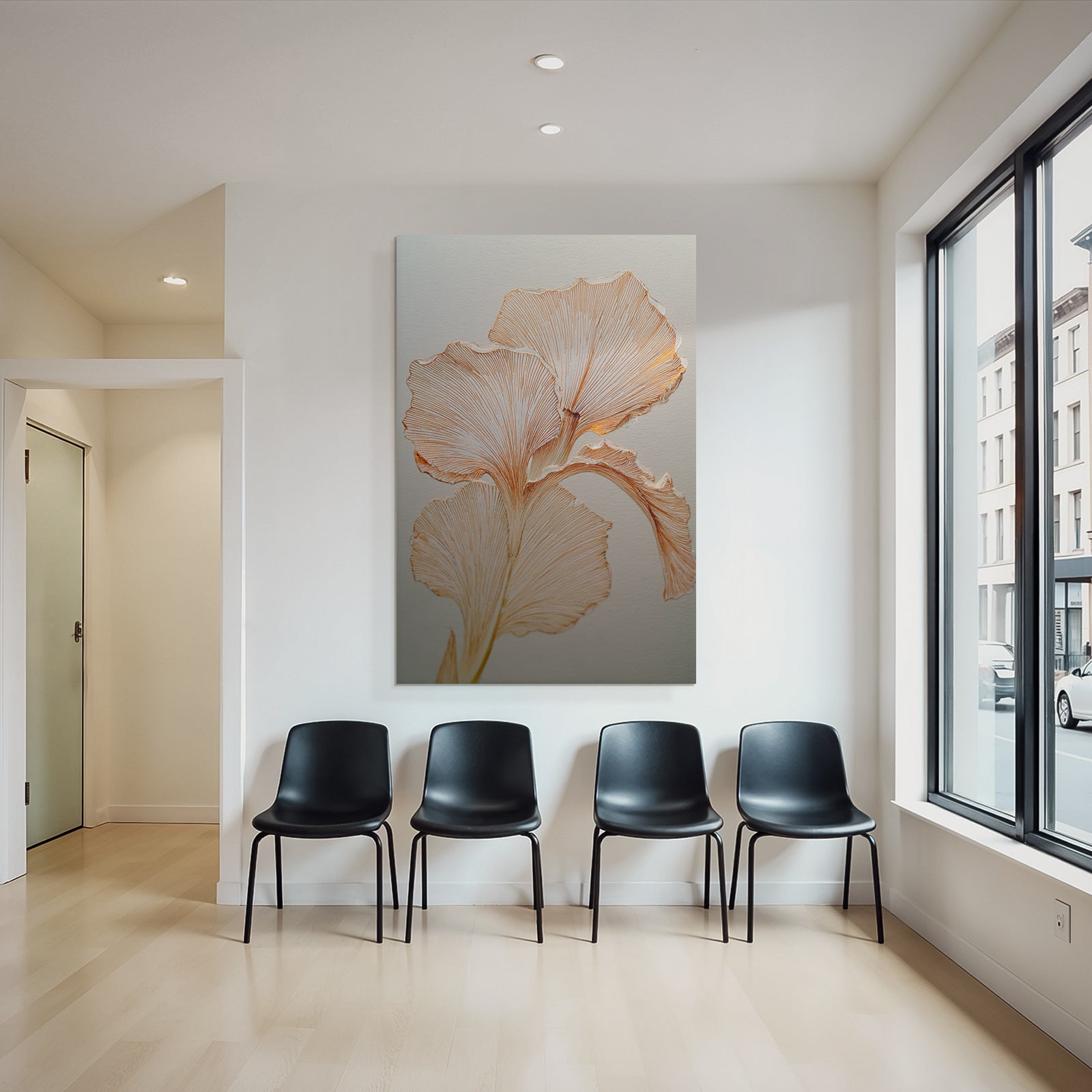 Ginkgo Blatt Kunstwerk Handgezeichnet