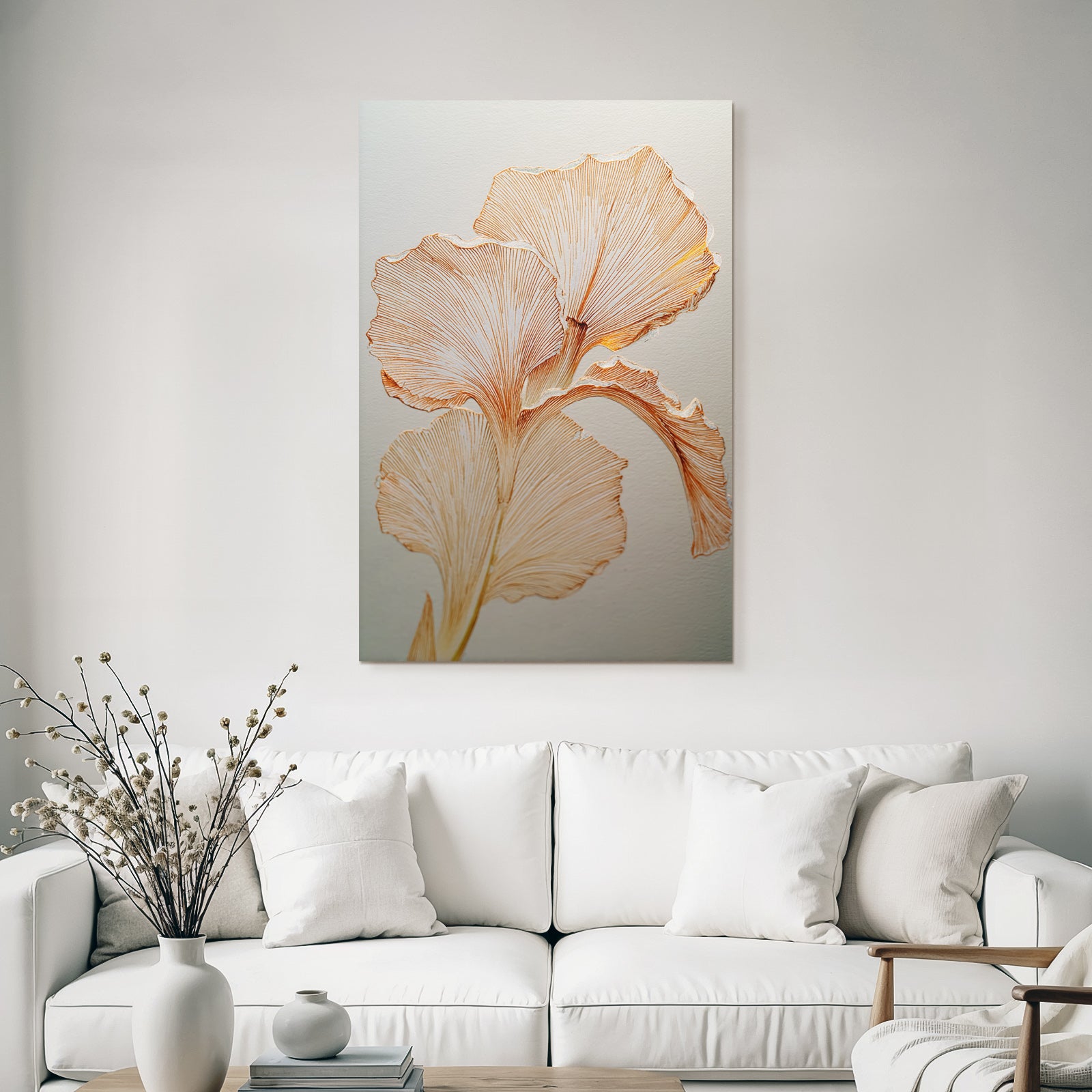 Ginkgo Blatt Kunstwerk Handgezeichnet