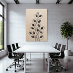 Pflanzen Illustration Mit Blattern Und Ranken Kunstwerk