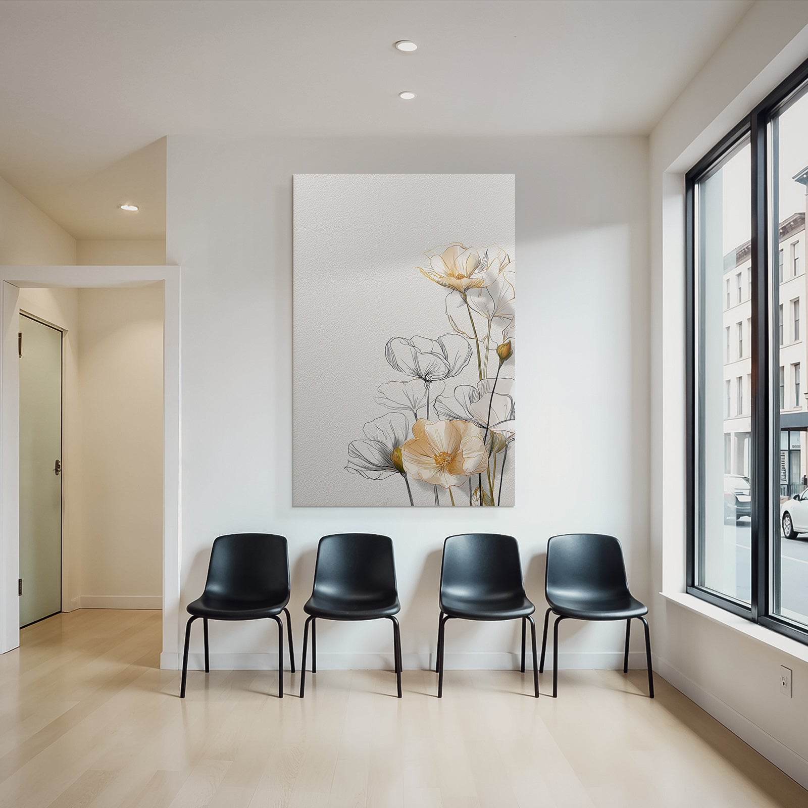 Zarte Blumenillustration Weicher Hintergrund Kunstwerk