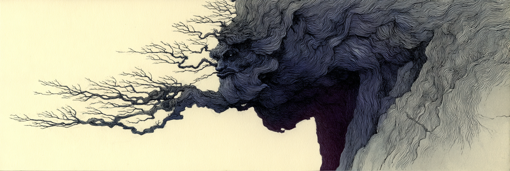 Baum Und Gesicht Natur Themen Stilisierte Grafik | Illustration und Zeichnung | Kunstgattungen