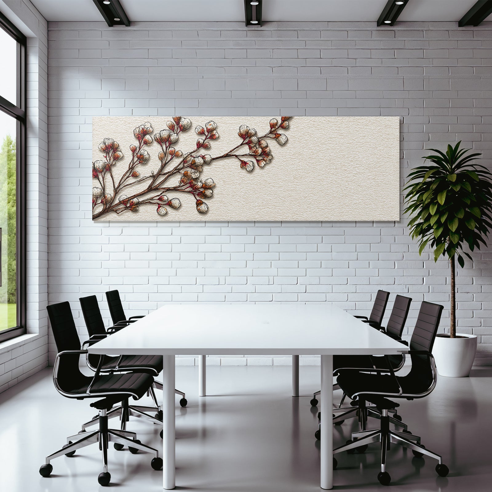 Baumzweig Mit Baumwoll Blüten
