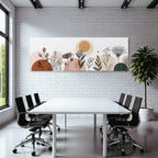 Blumen Und Pflanzen Moderne Kunst Brünette Beige Grün