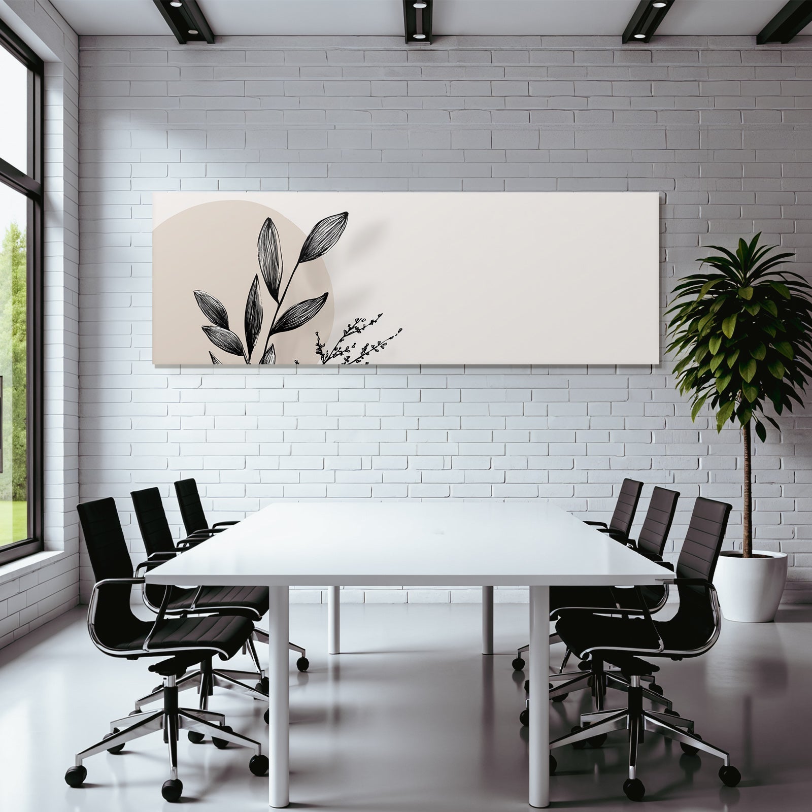 Botanische Elemente Minimalistisch Kunstillustration