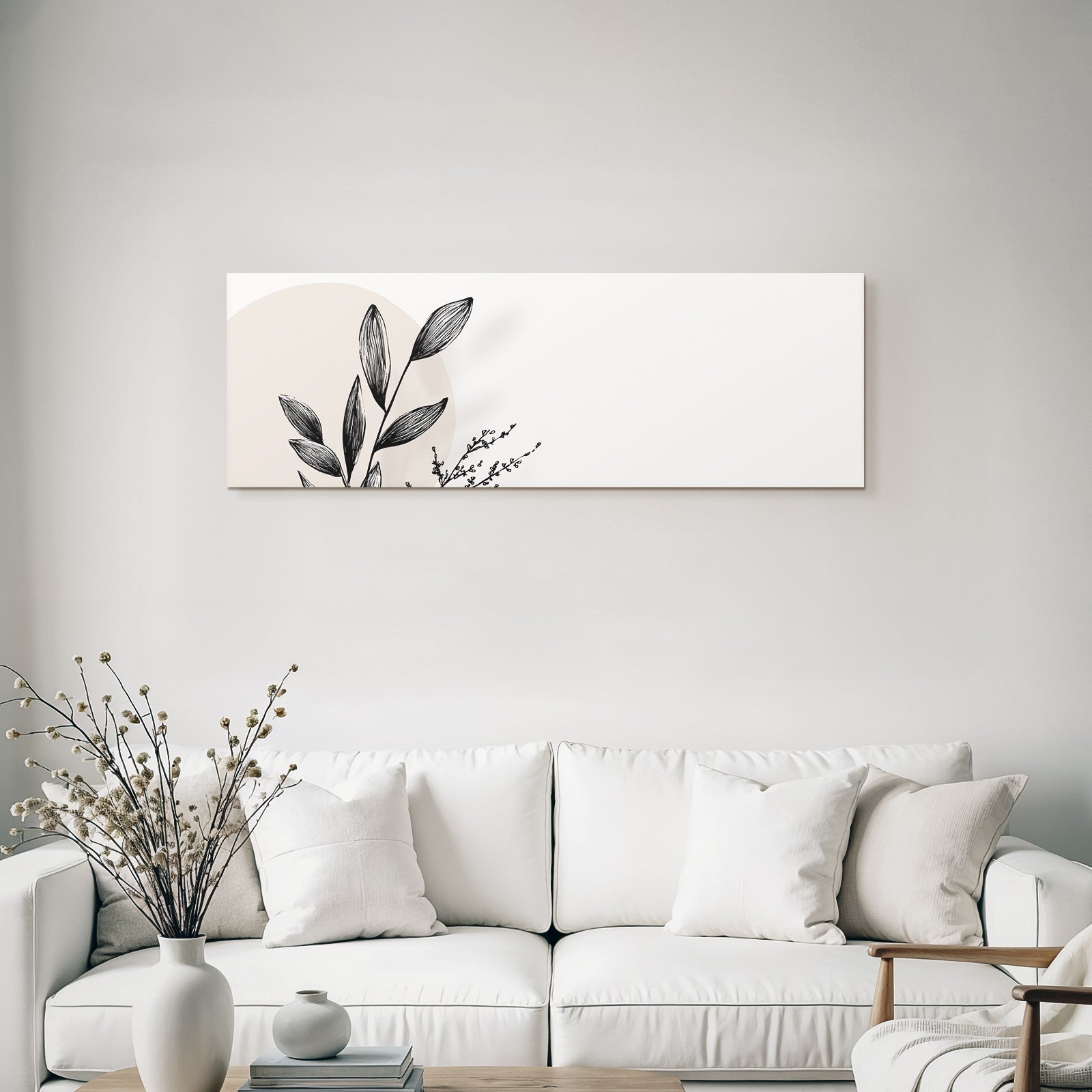 Botanische Elemente Minimalistisch Kunstillustration