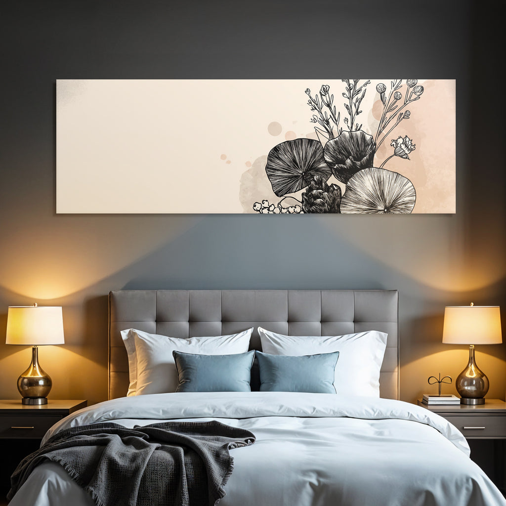 Botanische Illustration Blumen Blätter Akvarell Detaillierte Präsentation