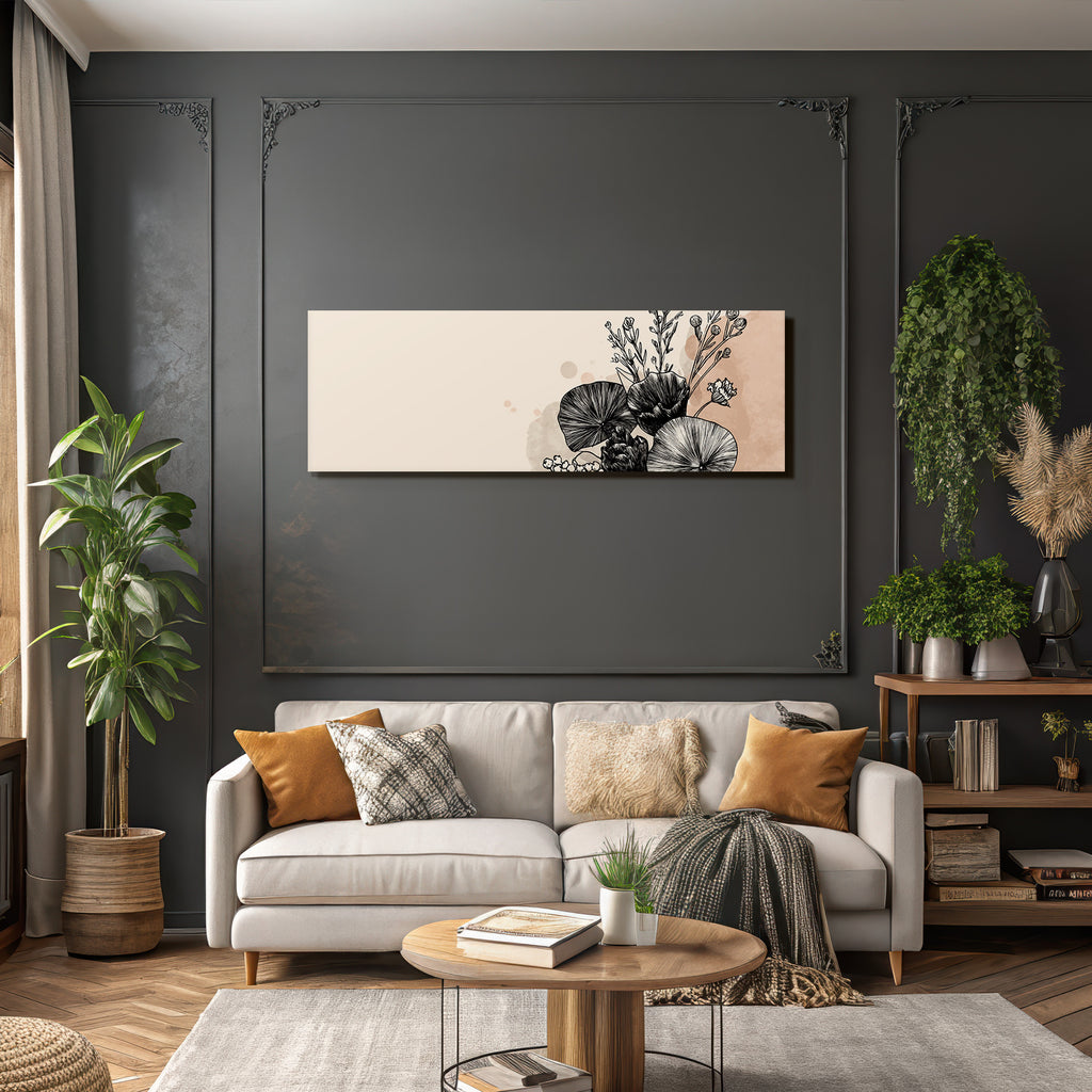 Botanische Illustration Blumen Blätter Akvarell Detaillierte Präsentation