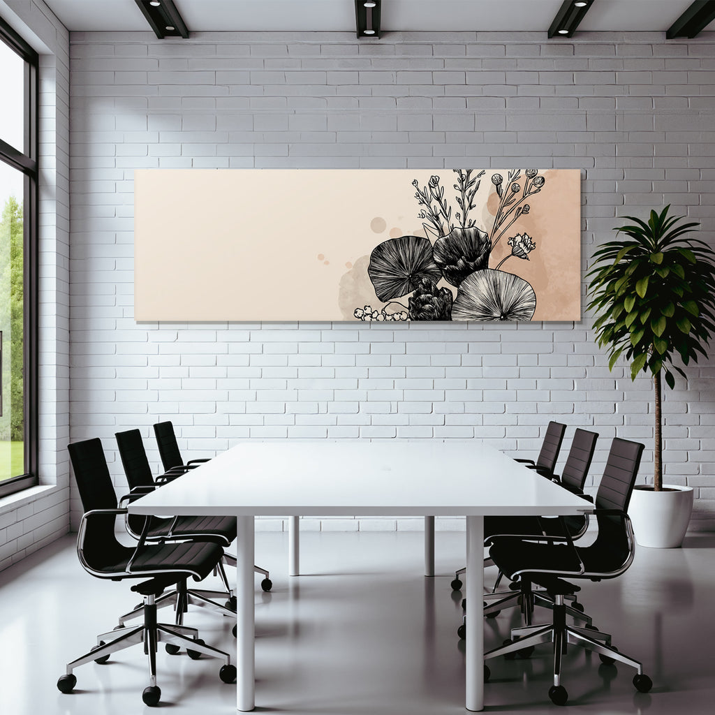 Botanische Illustration Blumen Blätter Akvarell Detaillierte Präsentation
