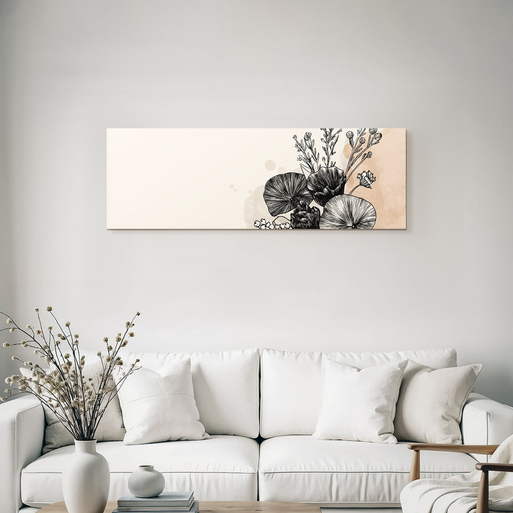 Botanische Illustration Blumen Blätter Akvarell Detaillierte Präsentation