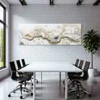 Fantastische Landschaft Mit Kartoonfiguren Und Abstrakten Formen