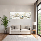 Fantastische Landschaft Mit Kartoonfiguren Und Abstrakten Formen