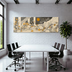 Friedliche Natur Illustration Mit Blumen Und Steinen