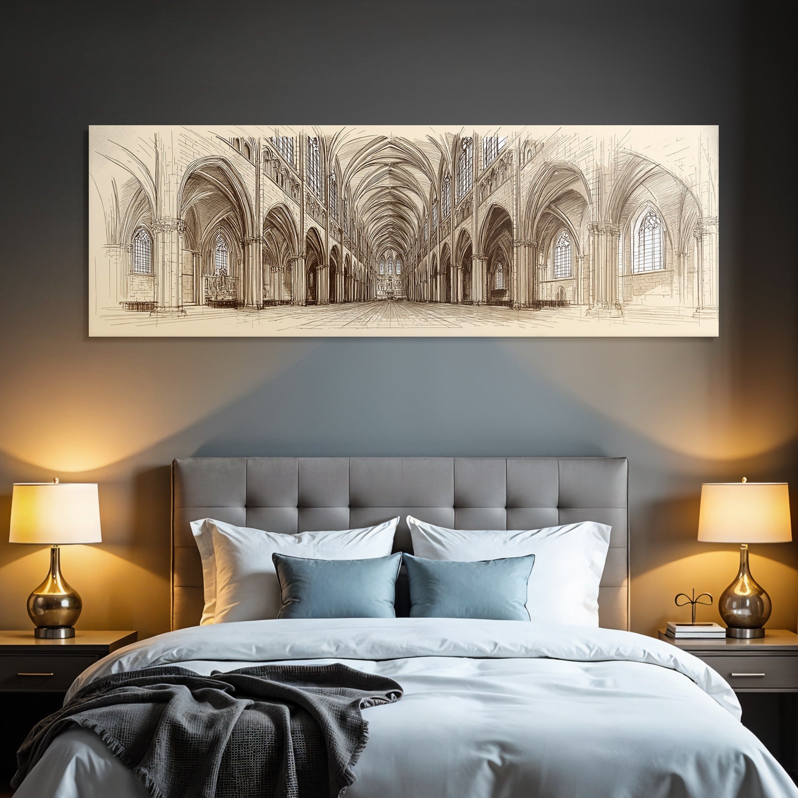 Grandiose Kathedrale Skizze Geverbautes Architektur Elemente