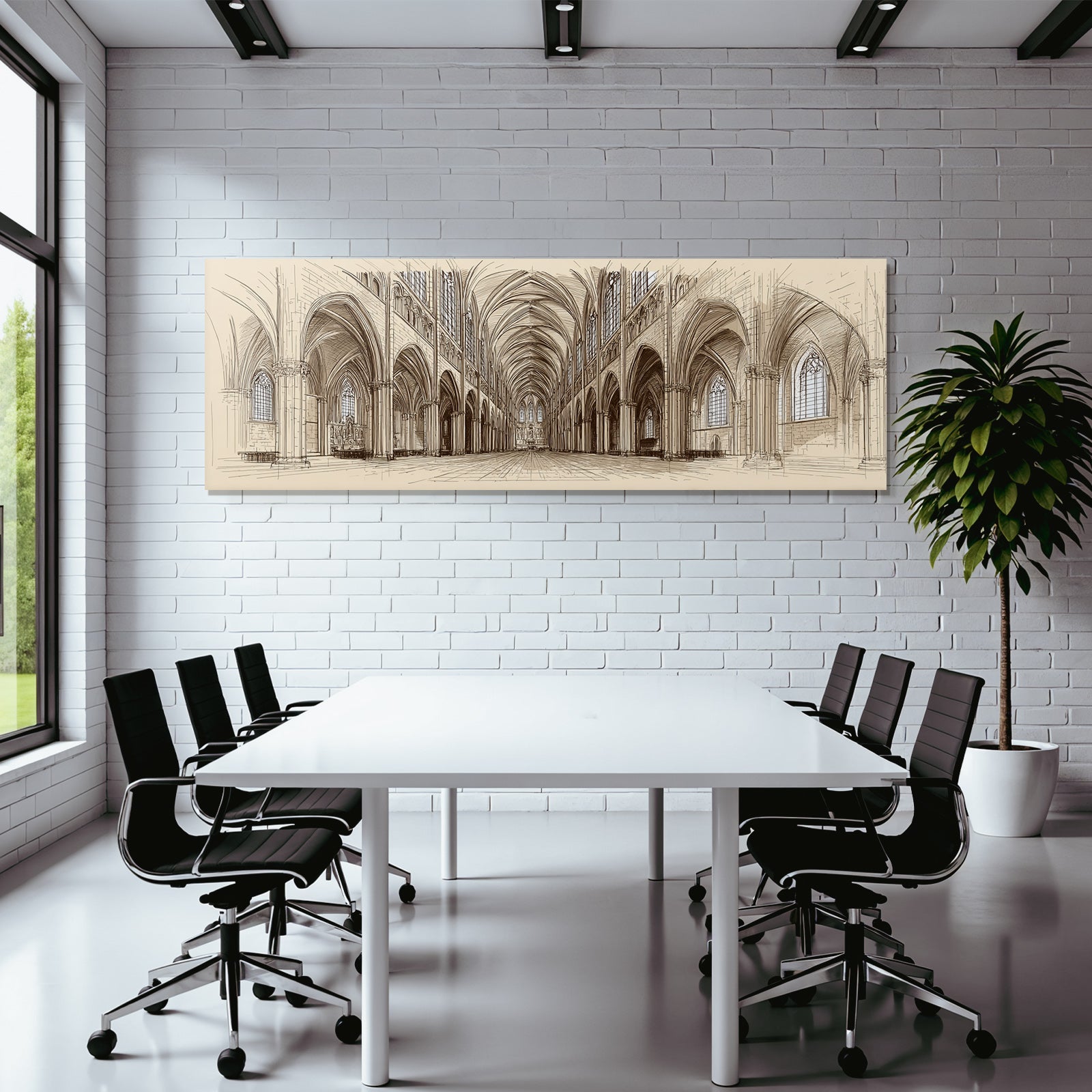 Grandiose Kathedrale Skizze Geverbautes Architektur Elemente