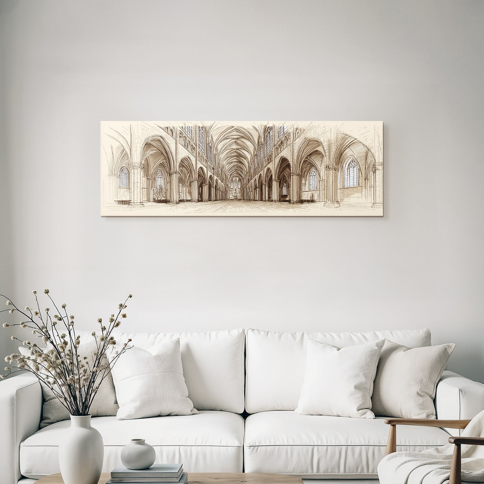 Grandiose Kathedrale Skizze Geverbautes Architektur Elemente