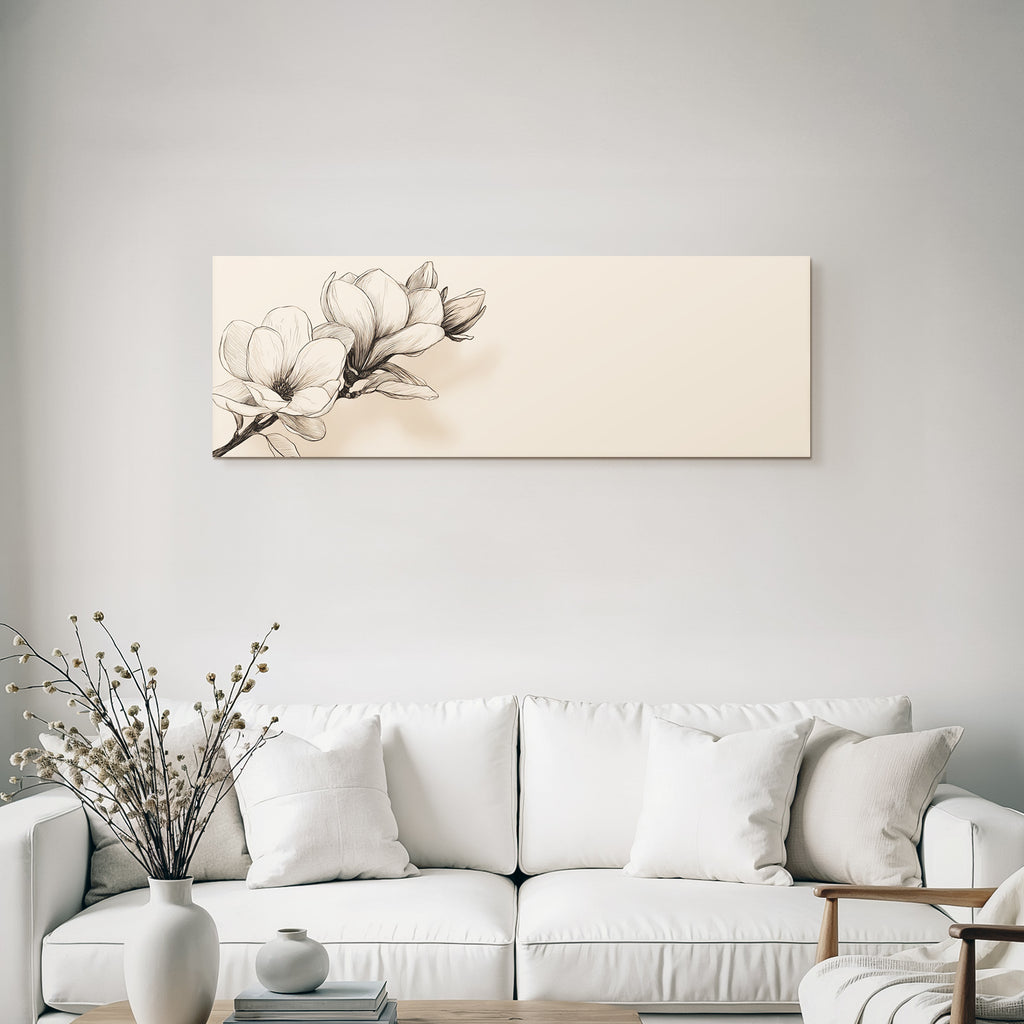 Magnolienblumen Illustration Botanische Darstellung