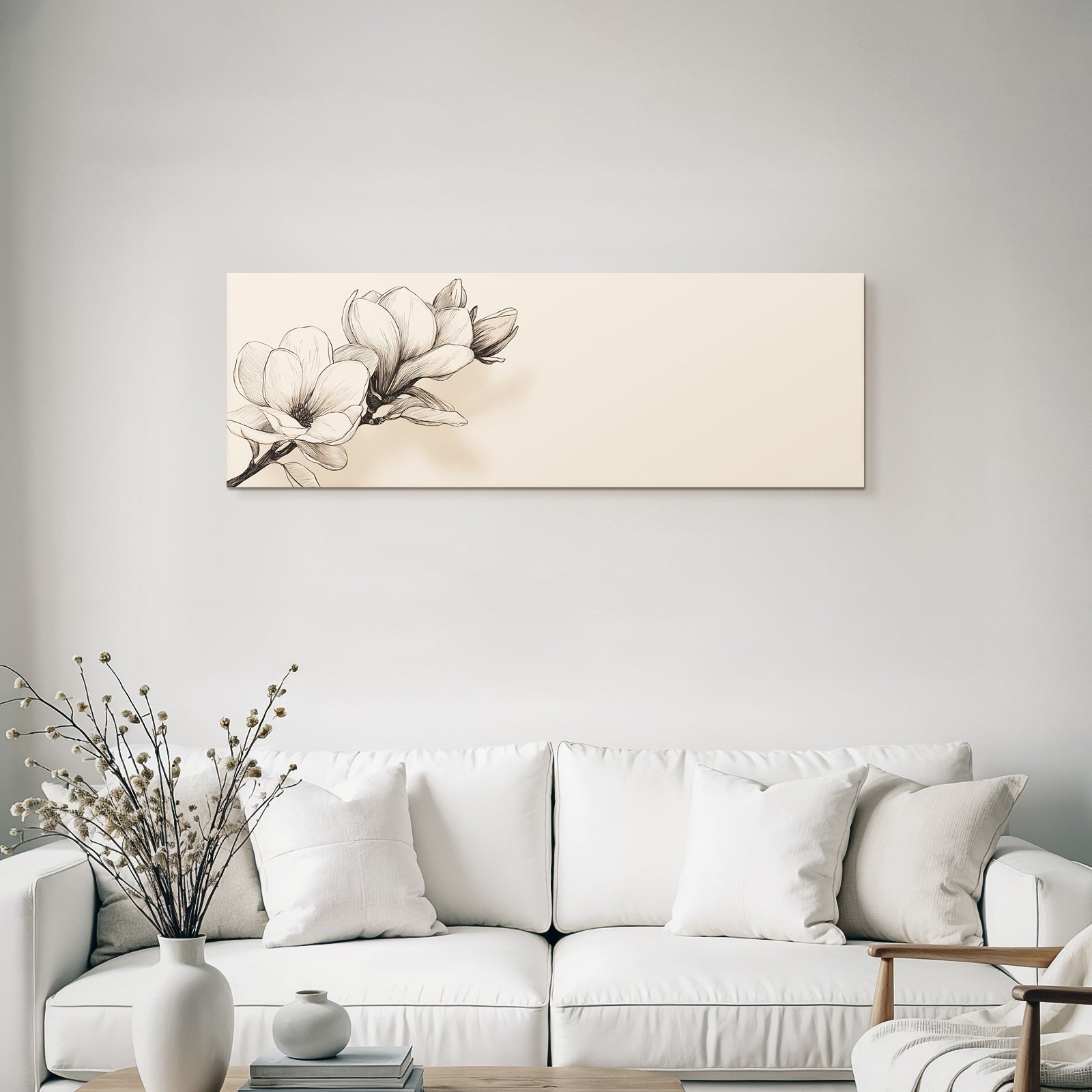 Magnolienblumen Illustration Botanische Darstellung