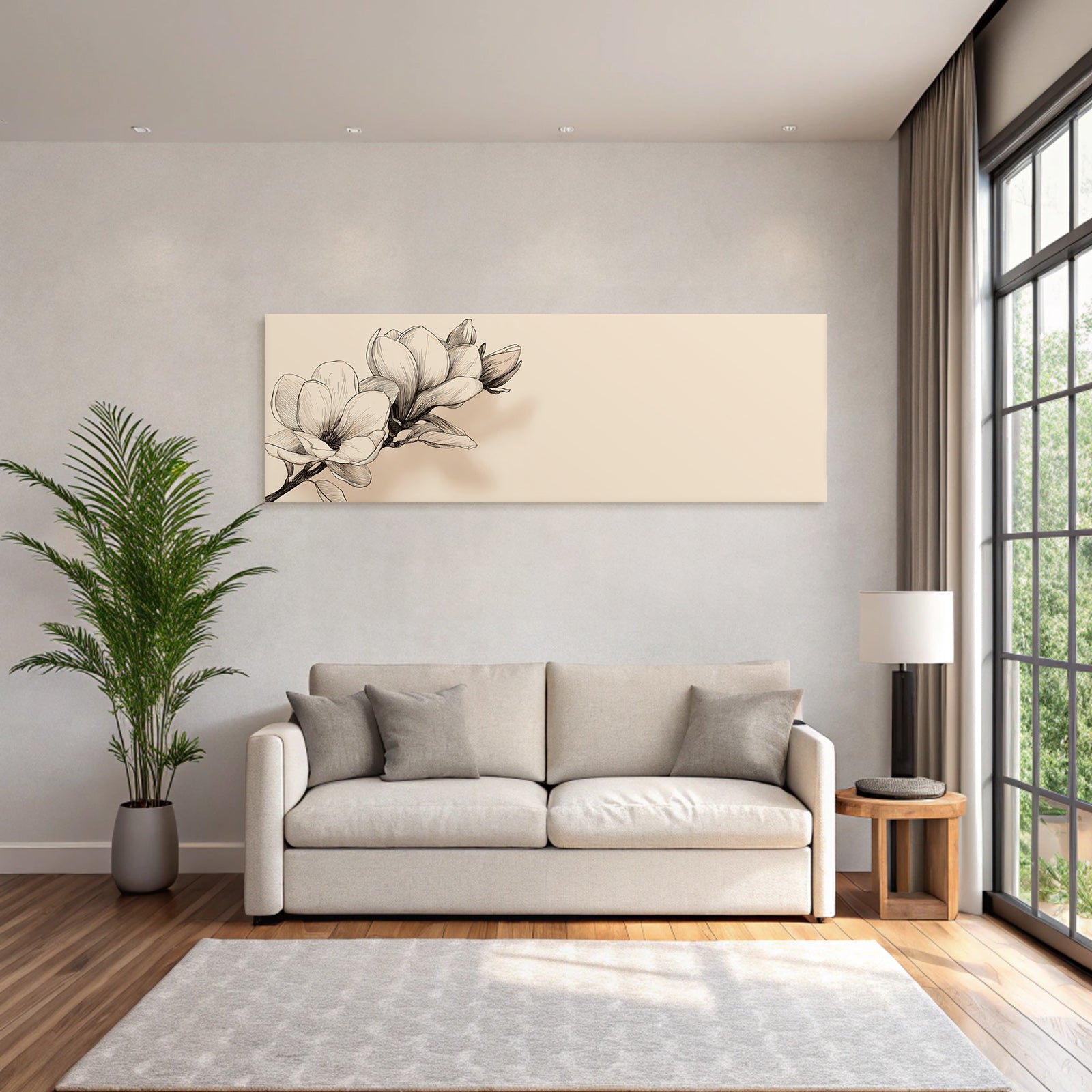 Magnolienblumen Illustration Botanische Darstellung