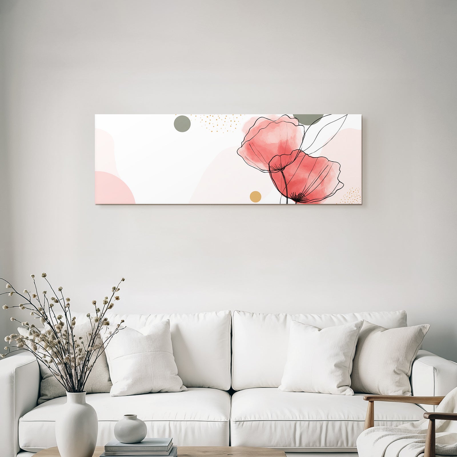 Poppy Blumen Stilisierte Abstrakte Formen Farbenspiel Minimalistisch
