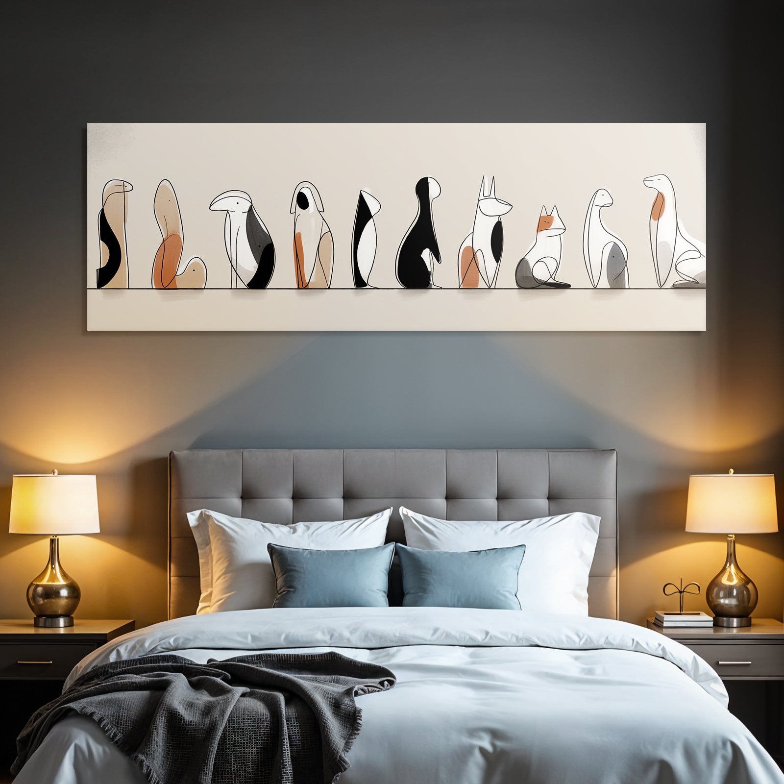 Stilisiertes Abstraktes Tierdesign Moderne Minimalistische Ästhetik