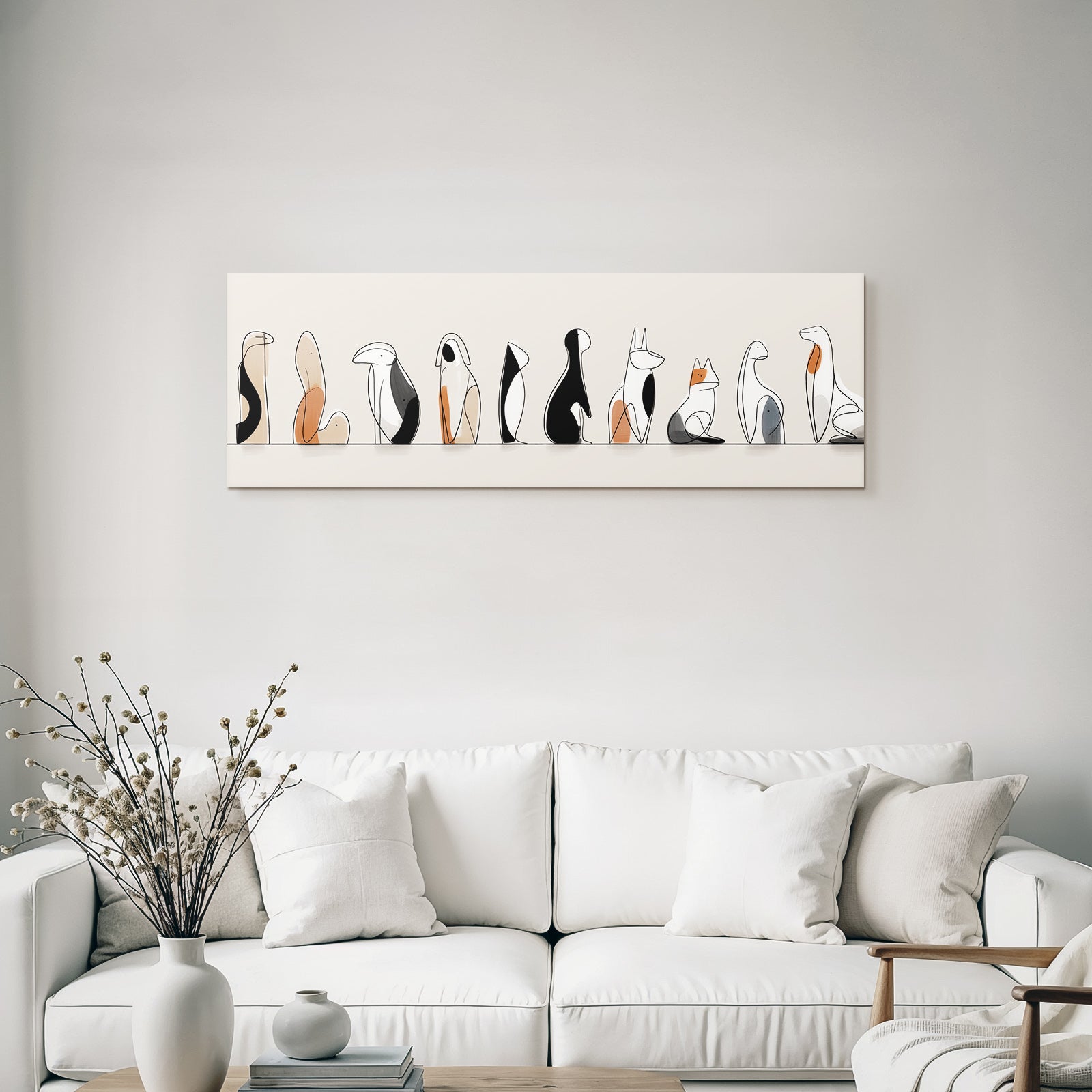 Stilisiertes Abstraktes Tierdesign Moderne Minimalistische Ästhetik