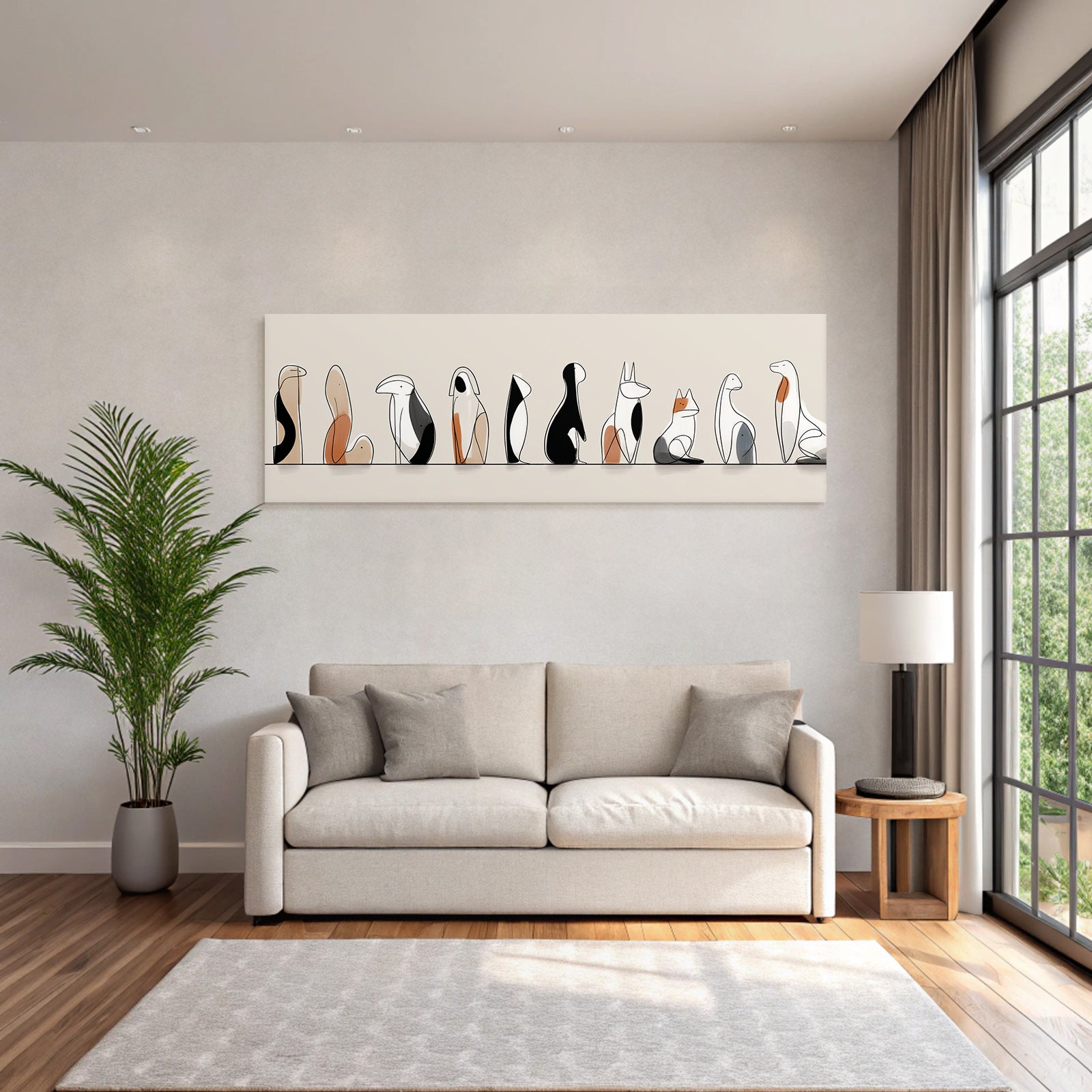 Stilisiertes Abstraktes Tierdesign Moderne Minimalistische Ästhetik