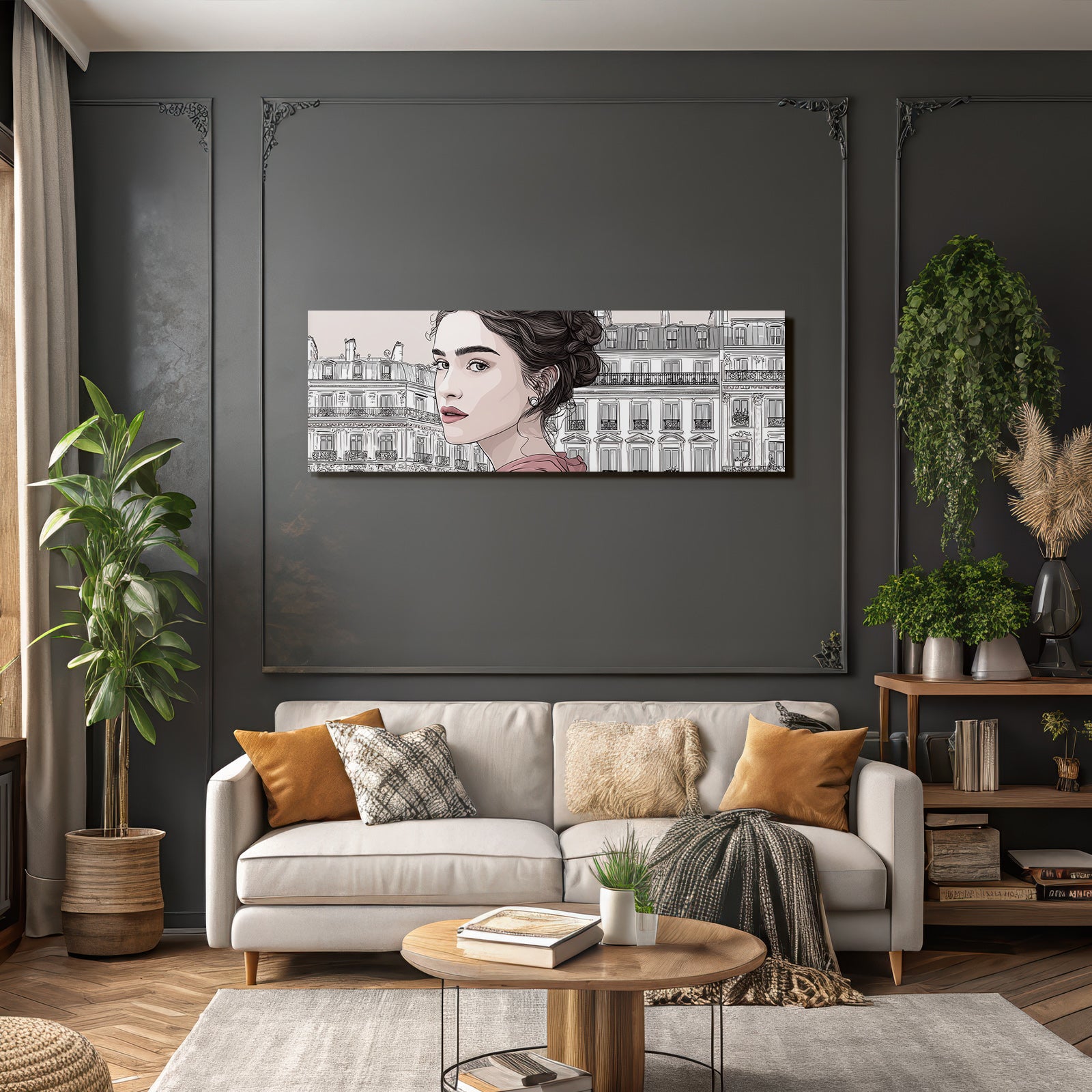 Stylische Frau Elegante Architektur Stadtleben