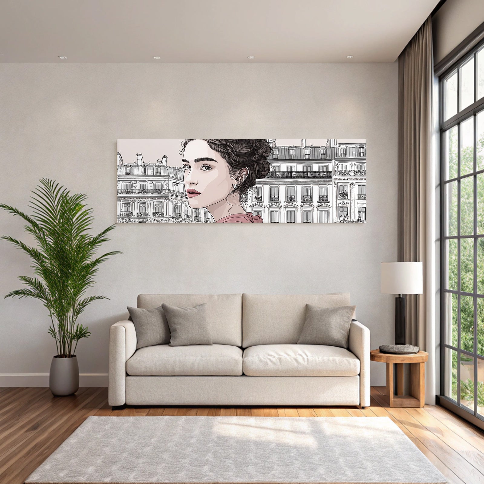 Stylische Frau Elegante Architektur Stadtleben