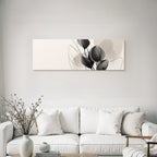 Stylisierte Minimalistische Illustration Von Blättern Auf Hintergrund
