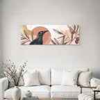 Vogel Im Abstracten Floralen Hintergrund