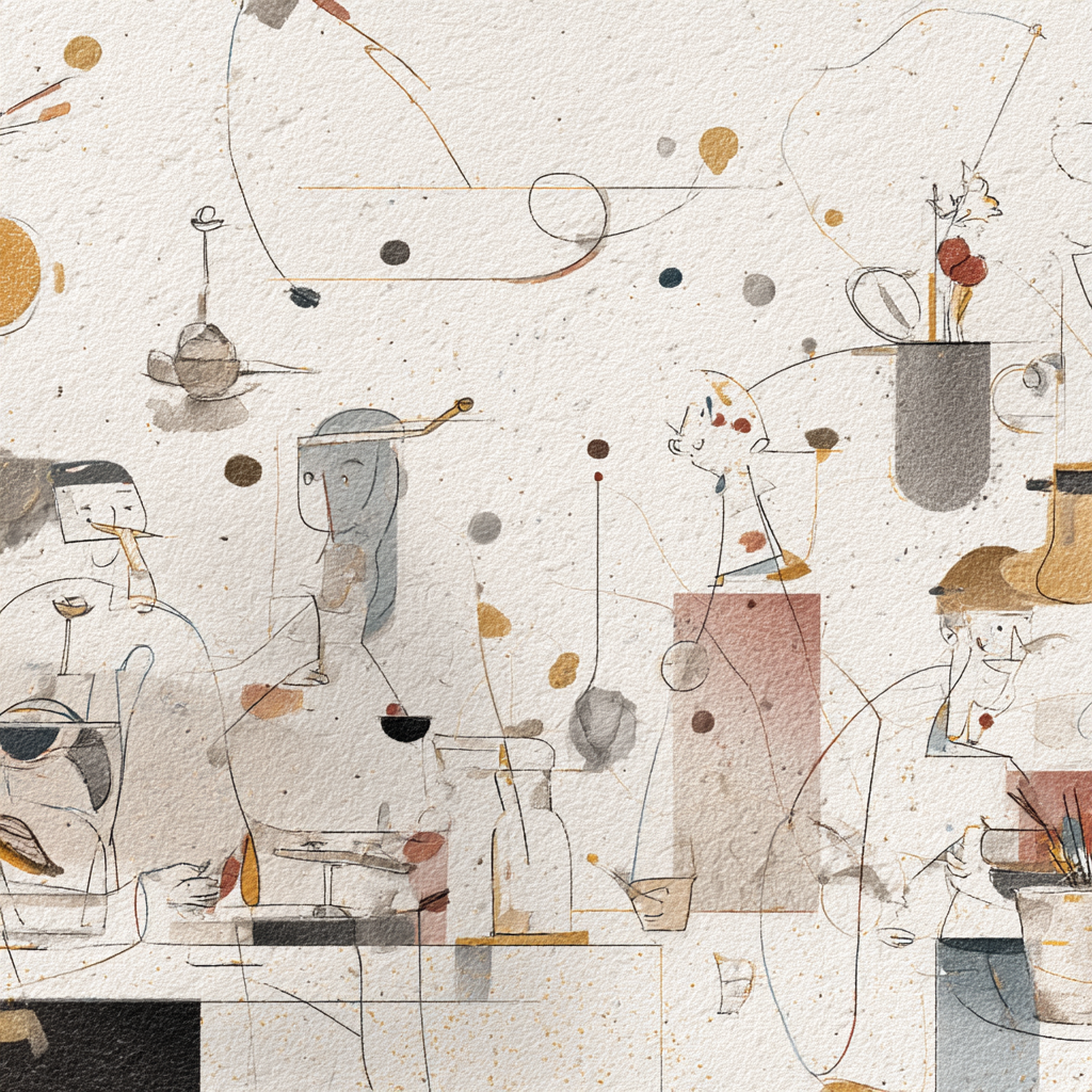 Abstrakte Kunst Figuren In Harmonischer Stimmung | Illustration und Zeichnung | Kunstgattungen