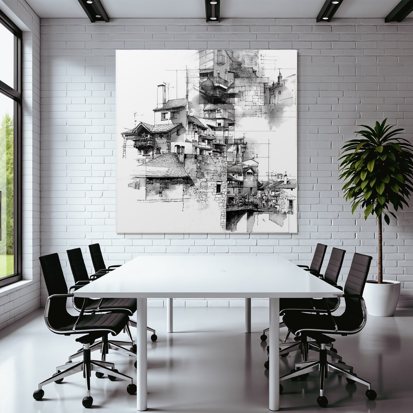 Architektonische Skizze Von Gebäuden Und Strukturen