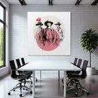 Fashionable Figures Flower Kunstvolle Skizze