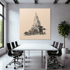 Intrikate Architektur In Mythischer Landschaft