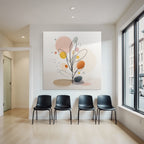 Pflanze Mit Bunten Kreisen Modernes Design Dekorativ Kunst