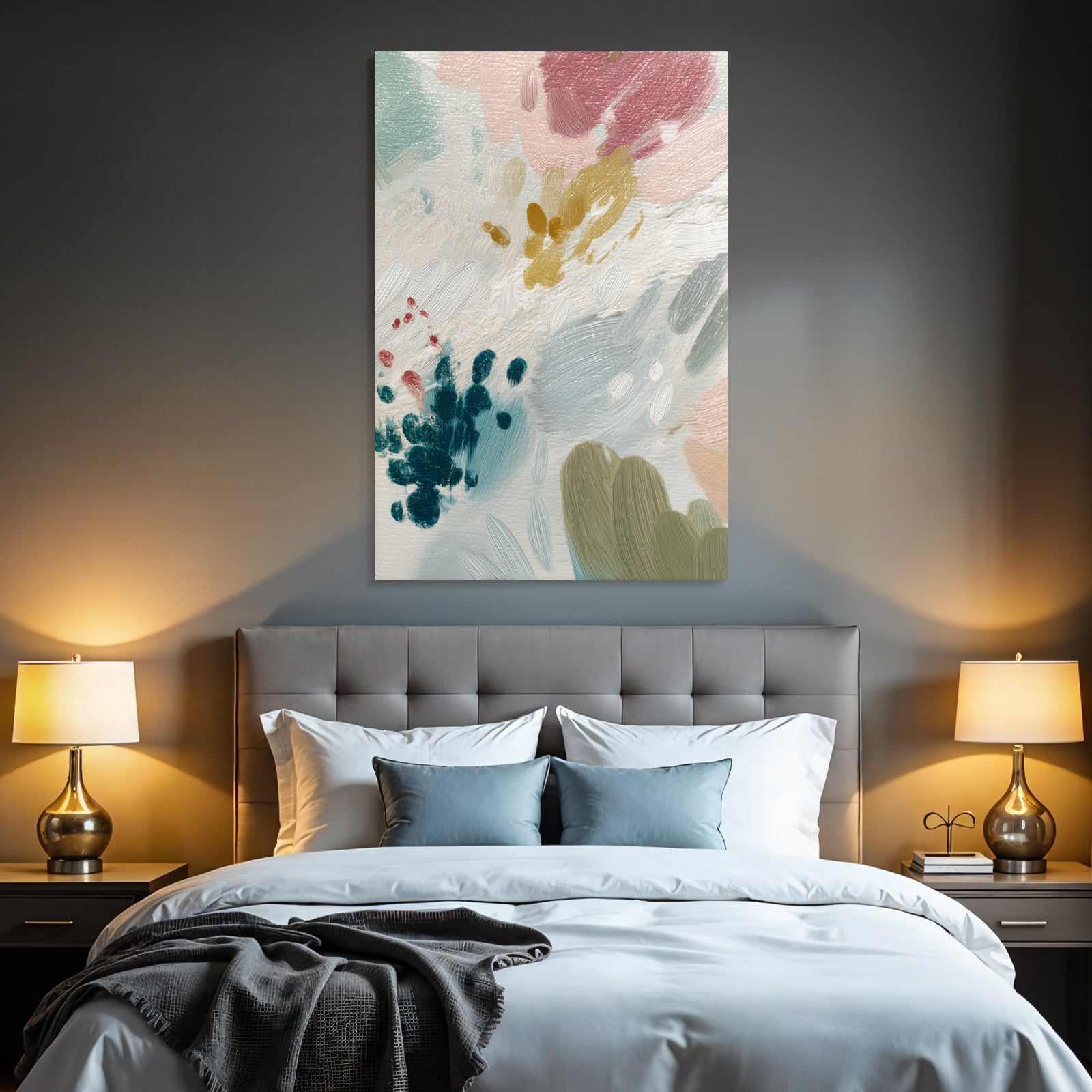 Abstract Design Pastellfarben Mit Buntstiften Teal Und Burgunder
