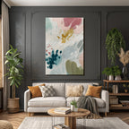 Abstract Design Pastellfarben Mit Buntstiften Teal Und Burgunder