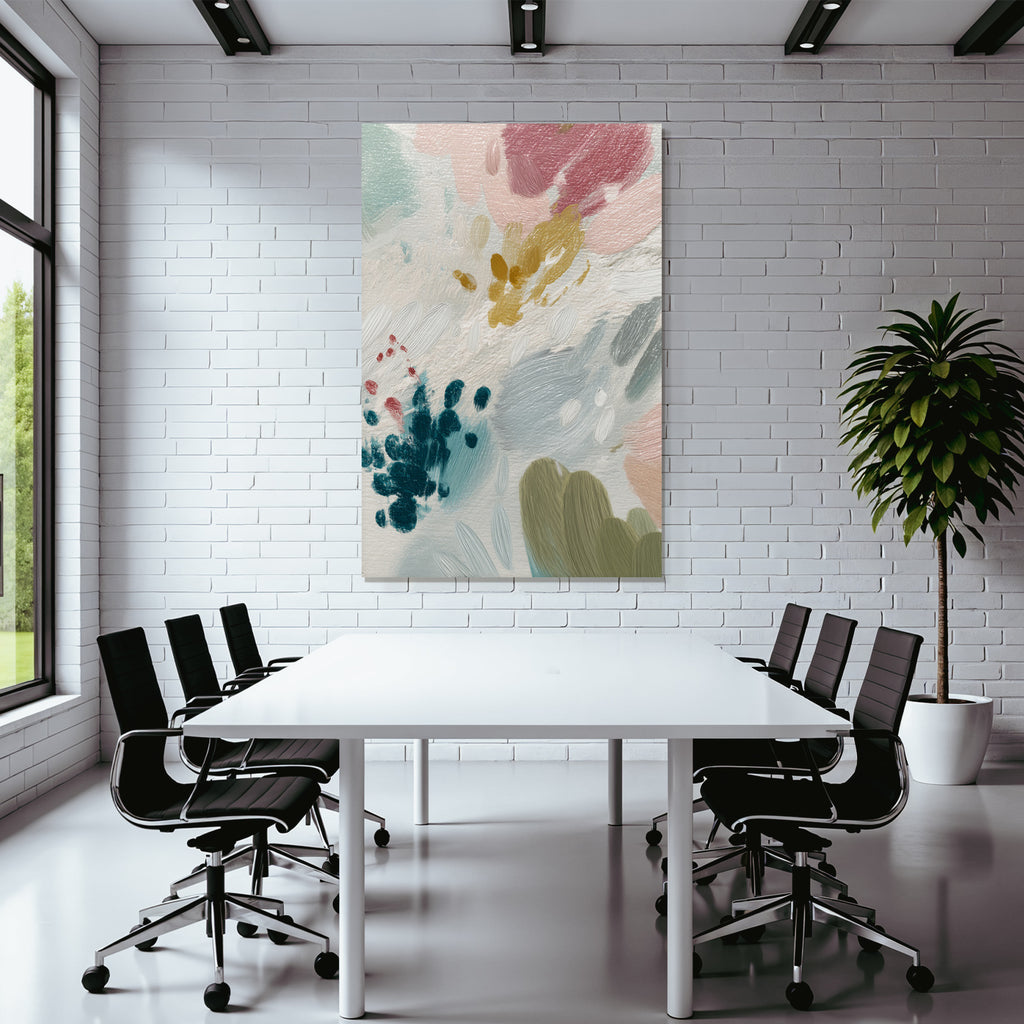 Abstract Design Pastellfarben Mit Buntstiften Teal Und Burgunder